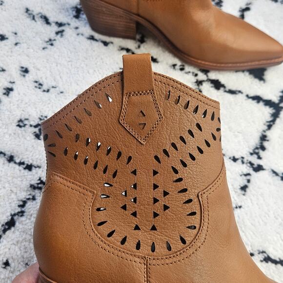 Marc Fisher Elyma Pointed Toe Western Boot Size 9.5 Chestnut Brown - Picture 8 of 12